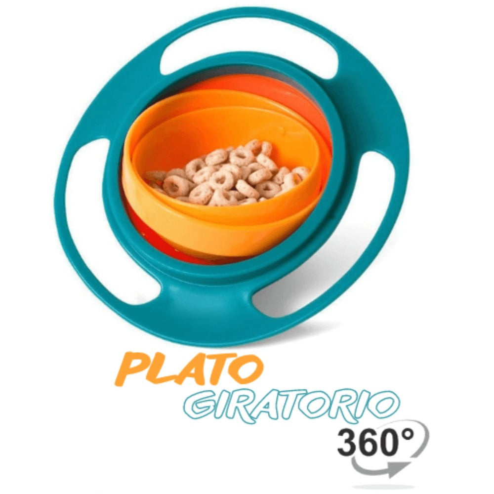 Plato Giratorio 360° Antiderrames – Comer Sin Derramar es Más Divertido