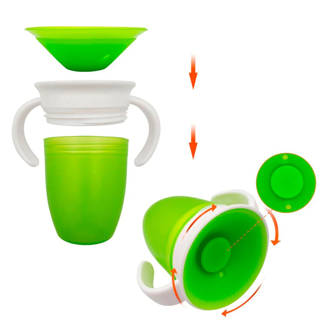 Vaso Infantil Antiderrames con Asas – ¡Aprender a Beber Nunca Fue Tan Fácil!
